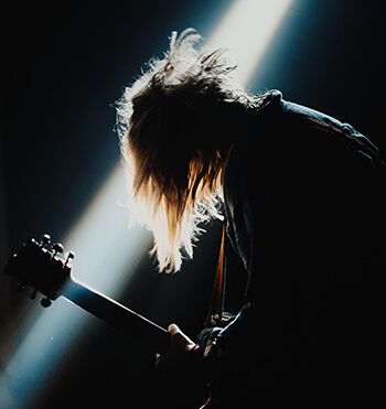 guitarist in a concert