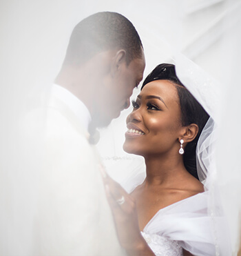 couple at their wedding