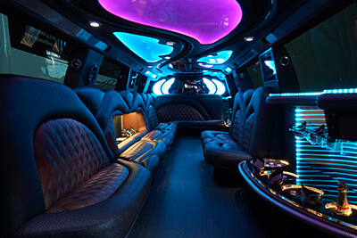 premium party buses interiors