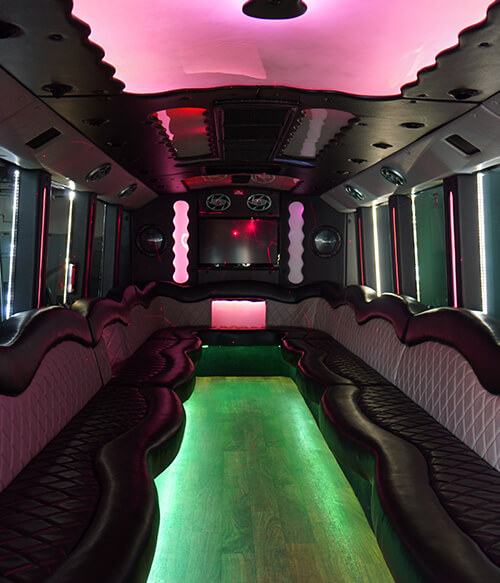 San Jose party bus with stripper poles